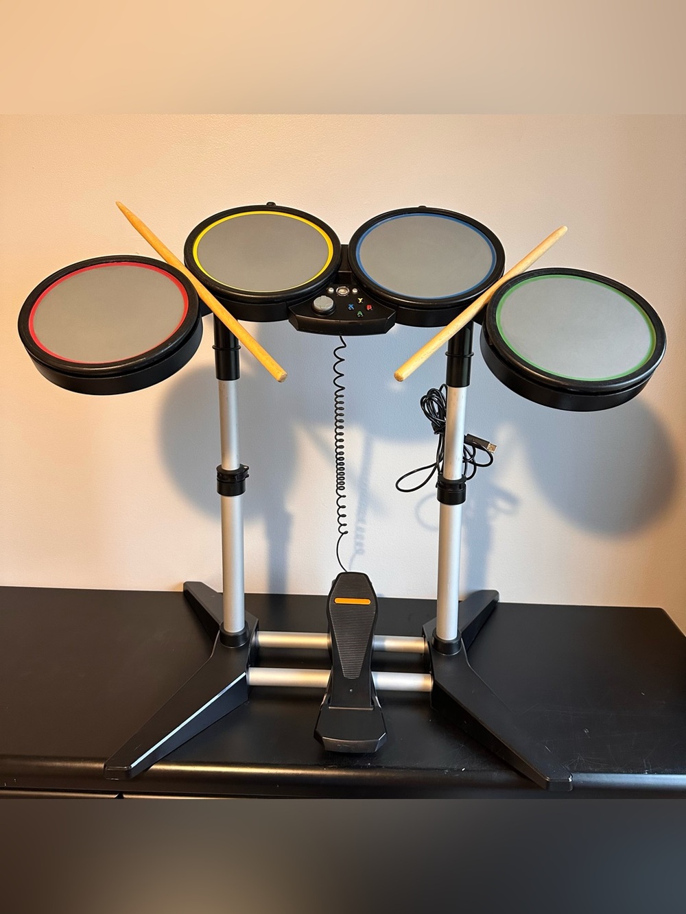 Xbox 360 Rock Band Drum Kit manufactured by Harmonix